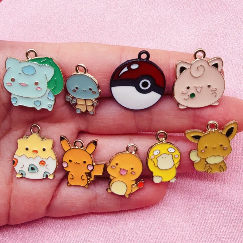 Phone Accessory - 10pcs Cartoon Drip Oil Jewelry Accessories