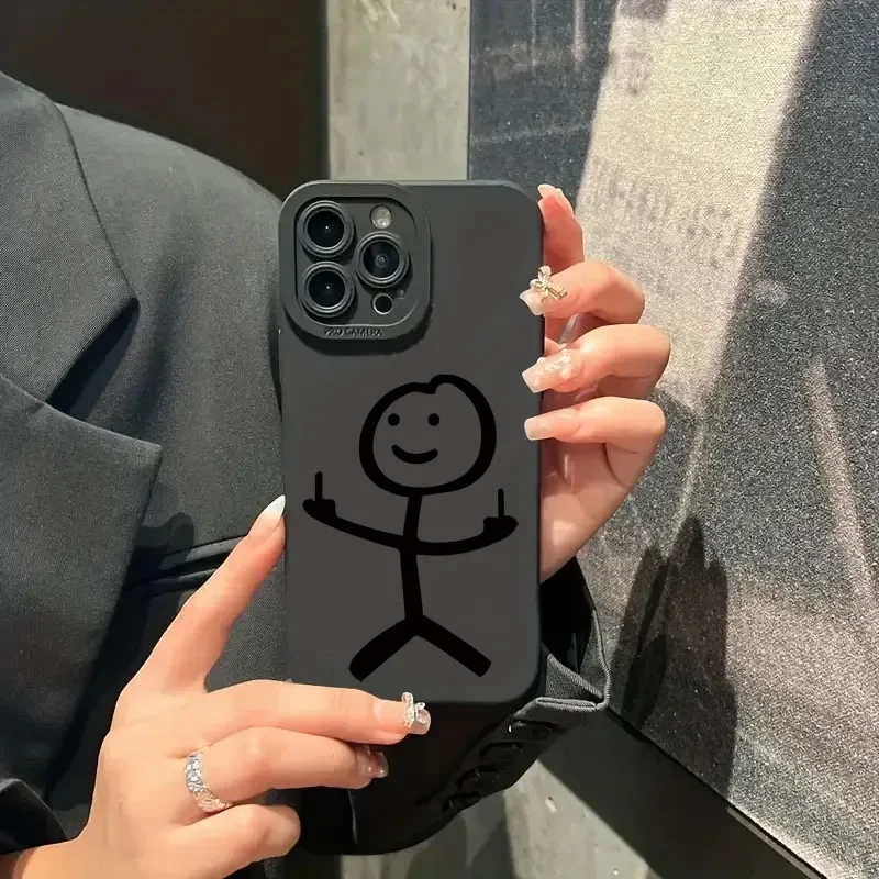 Cute Cartoon Matchman Matte Si - Phone Accessories To Sell recension och pris