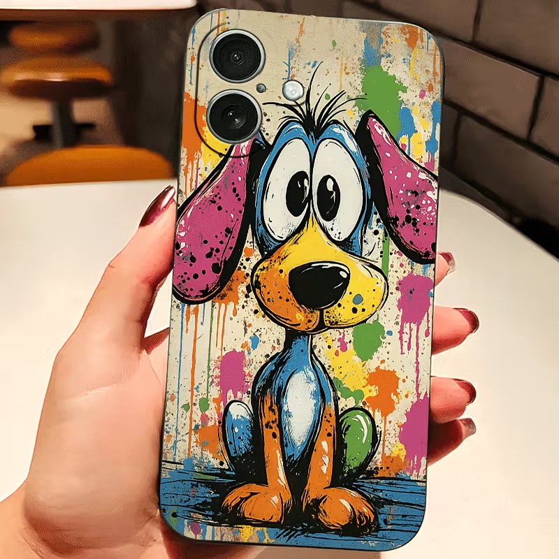 Graffiti Colored Puppy TPU Pho - Phone Accessories To Sell recension och pris