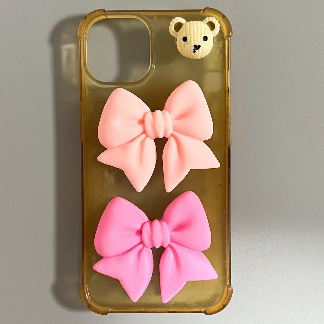1Pcs Y2K Kawaii Bling Pink Bow - Phone Accessories Logo Design recension och pris