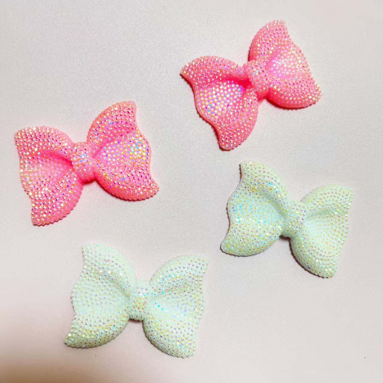 1Pcs Y2K Kawaii Bling Pink Bow - Phone Accessories Logo Design recension och pris
