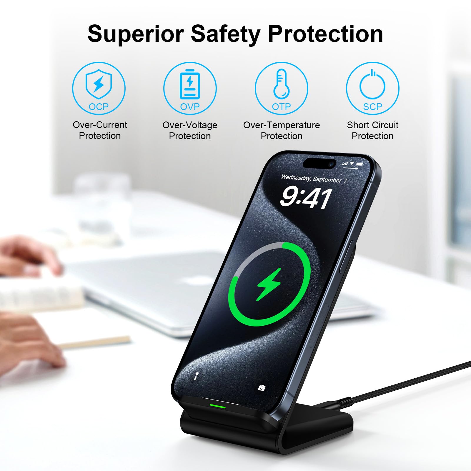 15W Wireless Charger Phone Hol - Phone Accessories For Android recension och pris